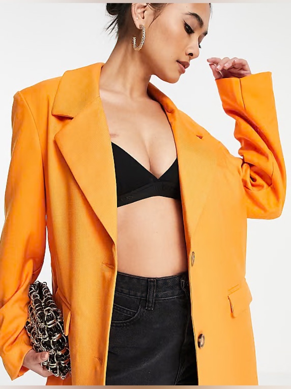 NWT ASOS Vero Moda Bright Orange Oversized Blazer